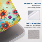 Abstract Colorful Floral Dish Drying Mat - Image 4