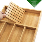 VaeFae Bamboo Silverware Organizer, Utensil Holder - Image 4