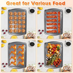 Baking Sheet with Wire Rack, 17 x 12 Inch Nonstick Cookie Sheets Pan Set with - Image 6