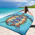 WIWIGO Beach Blanket Waterproof Sandproof Beach Mat 79" X 83"/10'x9'for 2-8 - Image 5