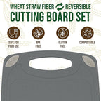 AXIOM CREATIONS 2-Piece Reversible Cutting Board Set Made from Natural Food - Image 2