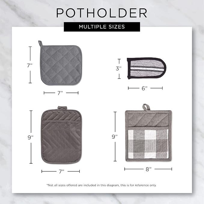 DII Basic Terry Collection Quilted 100% Cotton, Pan Handle, 3 Piece - Image 9