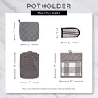 DII Basic Terry Collection Quilted 100% Cotton, Pan Handle, 3 Piece - Image 9