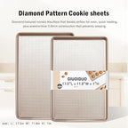 GIUOIDUO 2 Pack Half Sheet Baking Pans, Commercial Quality Baking Sheet Pan Set - Image 3