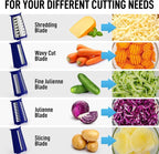 Zulay Kitchen Rotary Cheese Grater 5 Blade Cheese Shredder - Image 9