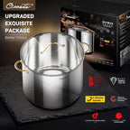 Ciwete Stock Pot 20 Quart, 3 Ply Stainless Steel Stock Pot - Image 3