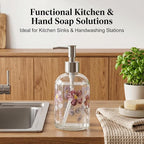 17oz Glass Soap Dispenser with Plastic Pump - Image 4