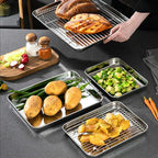 Baking Sheet Set of 2, Bastwe 18 inch Commercial Grade Stainless Steel Baking - Image 5