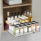 BOIVSHI Spice Rack Organizer for Cabinet, 1 Tier Pull Out Spice Rack, Spice - Image 2