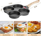 MyLifeUNIT Egg Frying Pan, 4-Cup Egg Pan Nonstick, Fried Egg Pan Skillet - Image 4