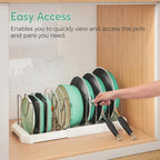 Pots and Pans Organizer for under Cabinet, Pan Pot Organizers inside Cabinet - Image 7