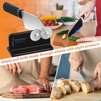 Dreyoo Cutlery Pointed Edge Knife Sharpener, Double Sided Stainless Steel - Image 7