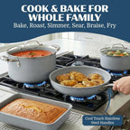 Granitestone Ceraluxe 20 Pc Ceramic Cookware Set Nonstick, Complete Pots and - Image 7