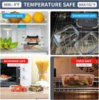 GULFLIN 6 Pack Glass Meal Prep Containers, Food Storage Containers, Airtight - Image 5