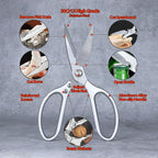 8.46'' Large Kitchen Scissors for Food, Heavy Duty All Purpose Kitchen Shears - Image 3