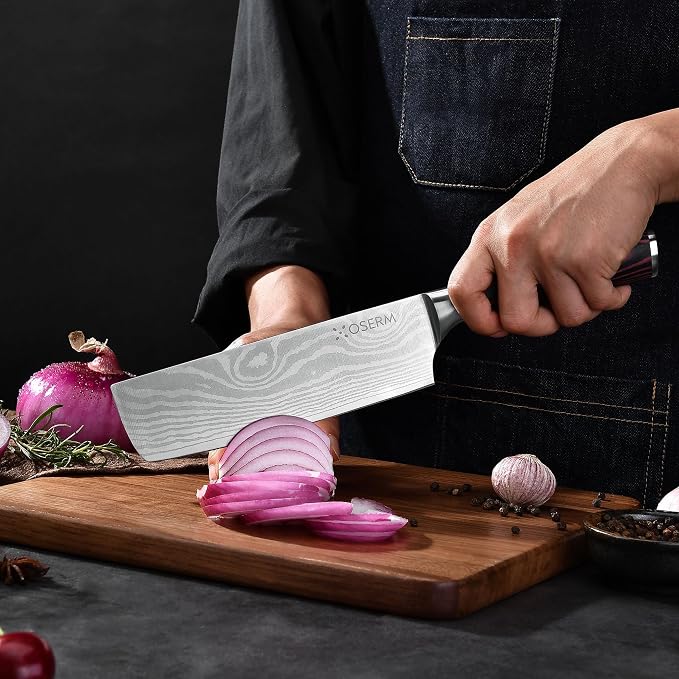 Knife Set | Gift-Ready 6-Piece Japanese Style Kitchen Knife Set — Burgundy Gift - Image 7