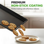 NutriChef 2-Piece XL Mega Cookie Sheet Baking Pans Set - Image 7