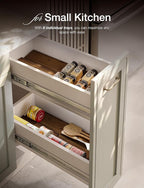 Tinamo Acacia Wooden Spice Rack Organizer - Image 6