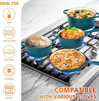 Hisencn Enameled Cast Iron Cookware Set - Image 7