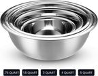 WHYSKO Stainless Steel Mixing Bowl Set, 10 Piece Stainless Steel Mixing Bowls - Image 5