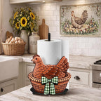 Hen Paper Towel Holder Black Metal Paper Towel Holder Large Decorative Tissue - Image 3
