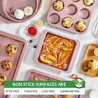 HONGBAKE Bakeware Sets, Baking Pans Set, Nonstick Oven Pan - Image 5