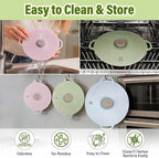 Silicone Lids for Bowl 3 Pack, Microwave Splatter Cover - Image 8