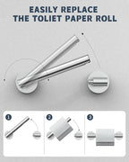 RARXTR Polished Finish Toilet Paper Holder SUS304 Stainless Steel Double Post - Image 2