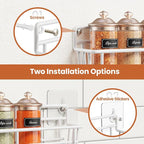 Mystozer 5 Pack Spice Rack Seasoning Organizer Wall Mount, Kitchen Organization - Image 4