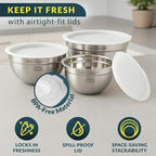 Baker's Signature Stainless Steel Mixing Bowls - Image 4