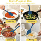 4 Pcs Silicone Spoon Spatula Set, 11.4 In, Food Grade Rubber Spatulas - Image 6