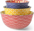 Metahom Ceramic Mixing Bowls for Kitchen, Colorful Nesting Bowls, Large Serving by Metahom