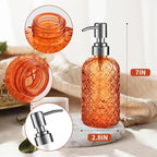 14 Oz Refillable Glass Soap Dispenser - Image 2