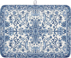 Chinoiserie Floral Dish Drying Mat by Kawani