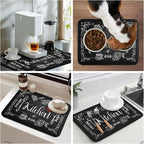 Kawani Black Coffee Bar Dish Drying Mats - Image 8
