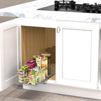 Simple Houseware Pull-Out Cabinet Sliding Basket Organizer, 17.2" D x 9.7" W x - Image 6