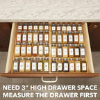 SpaceAid Bamboo Spice Drawer Organizer, Expandable 4 Tier Spices Rack - Image 4