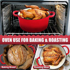 P&P CHEF 7QT Enameled Dutch Oven, Cast Iron Dutch Oven Pot - Image 6