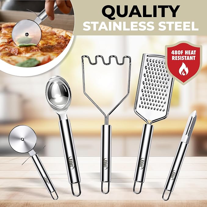 Kaluns 50 PCS Silicone Kitchen Utensils Set Complete Kitchen Set - Image 6