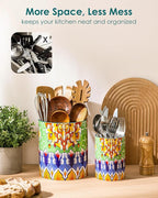 vancasso SIMI Utensil Holder, 7.3"+5.5" Porcelain Kitchen Utensil Holder - Image 6
