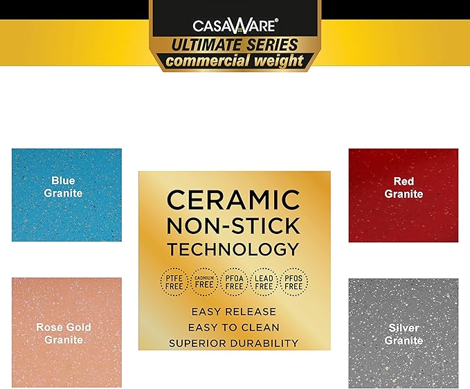 casaWare 15 x 10 x 3-Inch Ultimate Series Commercial Weight Ceramic Coated - Image 3