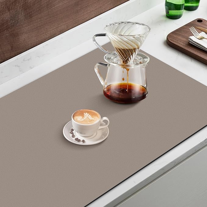 WISELIFE Coffee Mat Super Absorbent Dish Drying Mat Bar Accessories Match - Image 5