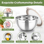 TeamFar Mixing Bowls, For Kitchen Mixing/Baking/Storing/Prepping, Visible & - Image 5