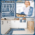 Fourluoo 10 Pcs Farmhouse Kitchen Decor and Accessories Set 4 Kitchen Towels 2 - Image 2