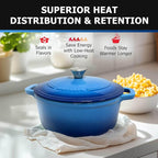 MUELLER HOME 7.5 QT Enameled Cast Iron Dutch Oven, Heavy-Duty Casserole Dish - Image 3