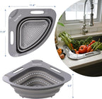 Collapsible Corner Colander – Space-Saving Over Sink Strainer, 3.5 Qt - Image 2