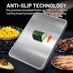 Titanium Cutting Boards For Kitchen, Ebony Wood Cutting Board, Double Sided - Image 9