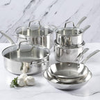Martha Stewart Castelle 10 Piece 18/8 Durable Stainless Steel Induction Safe - Image 3