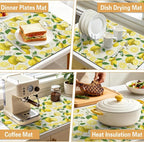Kitchen Countertop Dish Drying Mat, Super Absorbent Coffee Bar Mat - Image 6