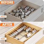 MUDEELA Clear Spice Drawer Organizer, 4 Tier- 2 Set Spice Rack - Image 7